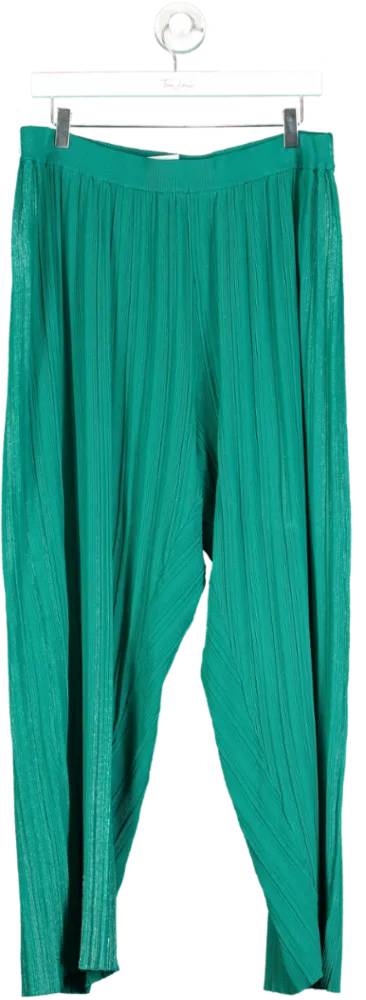 Ulla Popken Green Pleated Trousers UK 20