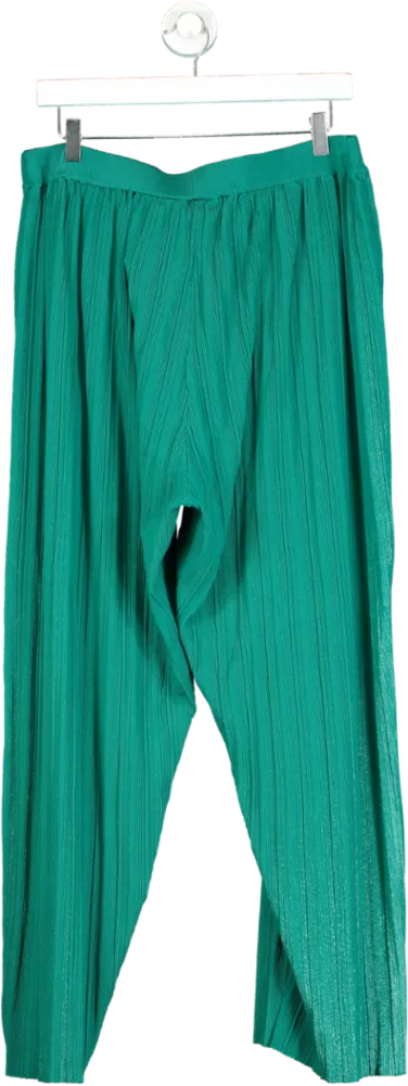 Ulla Popken Green Pleated Trousers UK 20