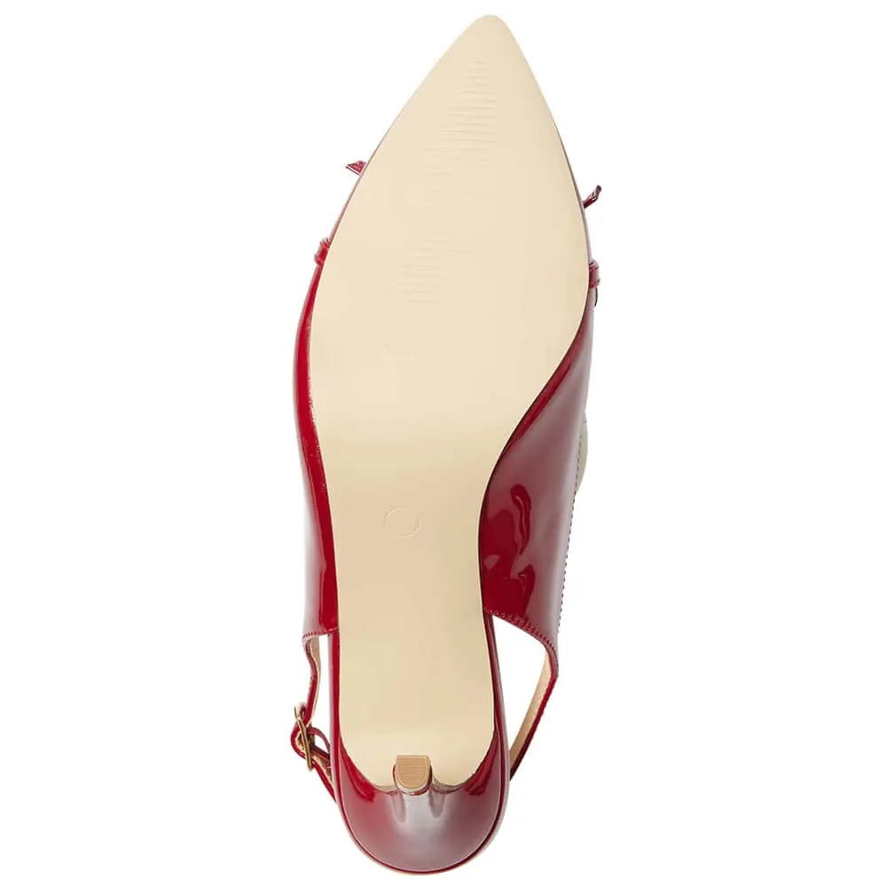 Wish Heel in Cherry Patent