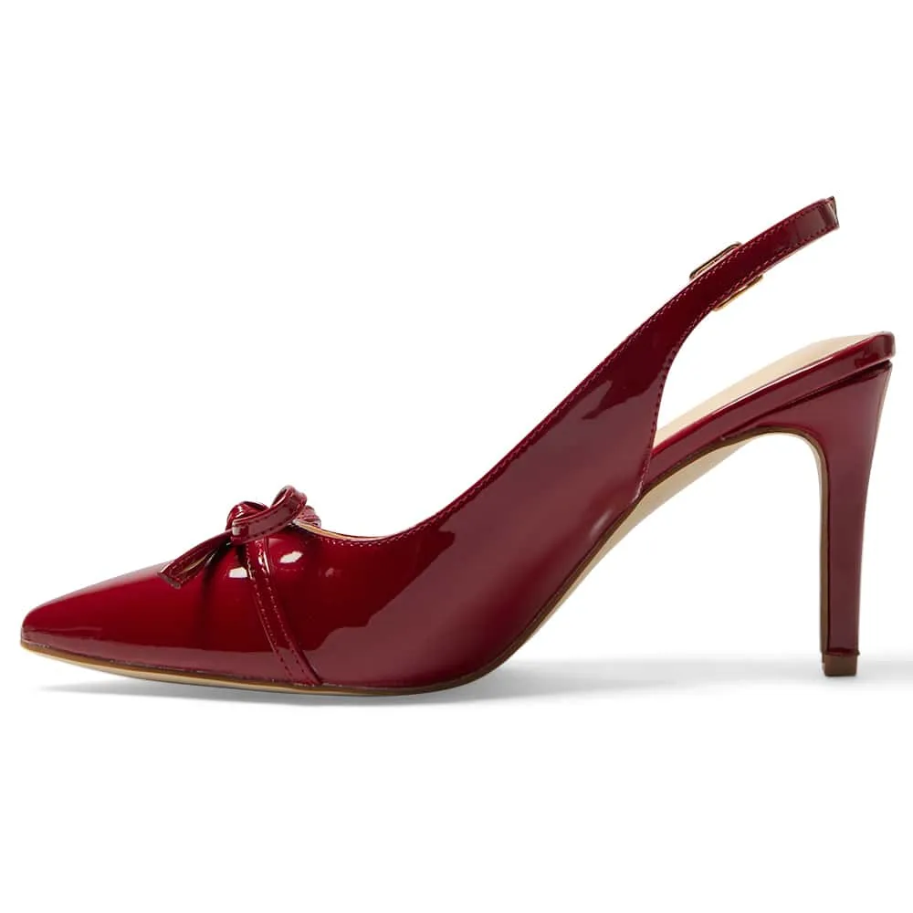 Wish Heel in Cherry Patent