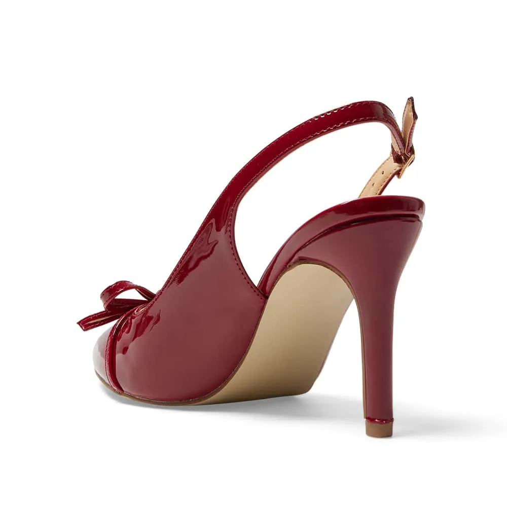 Wish Heel in Cherry Patent