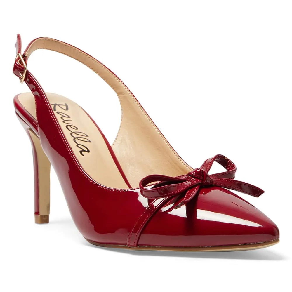 Wish Heel in Cherry Patent